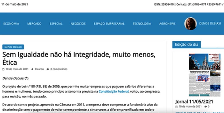 Sem Igualdade não há Integridade, muito menos, Ética