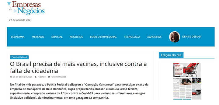 O Brasil Precisa de Mais Vacinas, Inclusive contra a Falta de Cidadania