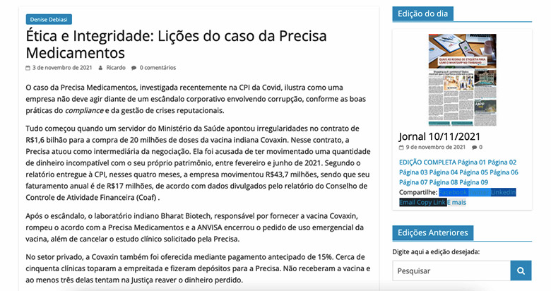 Ética e Integridade: Lições do caso da Precisa Medicamentos